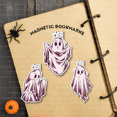 halloween ghost bookmark, book lover bookmarks, magnetic bookmark, gift for readers, bookstagram, booktok, bookish bookmark, bookmark set, gift for bookworms, bookish gift, book accessories, halloween bookish gift, handmade bookmark, book accessories